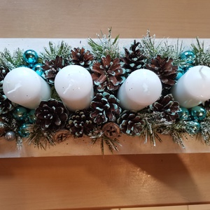 Adventi asztali dísz  - karácsony - adventi díszek - adventi asztaldísz - Meska.hu