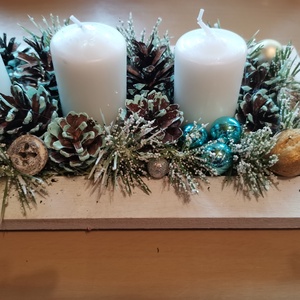 Adventi asztali dísz  - karácsony - adventi díszek - adventi asztaldísz - Meska.hu