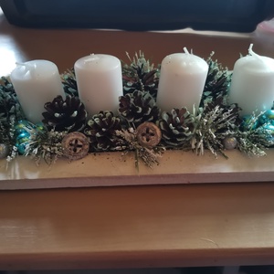 Adventi asztali dísz  - karácsony - adventi díszek - adventi asztaldísz - Meska.hu