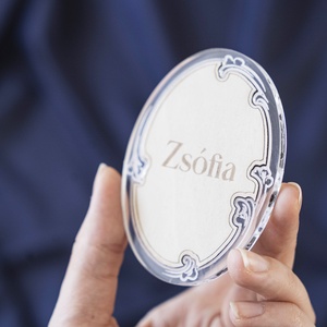 Gravírozott akrilüveg és fa köszönetajándék - esküvő - emlék & ajándék - köszönőajándék - Meska.hu