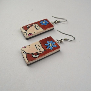  Kézműves lány lógó fülbevalók - ékszer - fülbevaló - lógó fülbevaló - Meska.hu