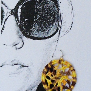 Horgolt álomfogó fülbevalók - ékszer - fülbevaló - lógó fülbevaló - Meska.hu