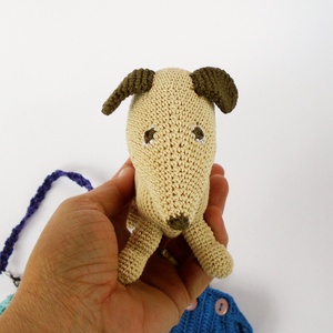 Bézs kutya baba - játék & sport - baba & babaház - öltöztethető baba - Meska.hu