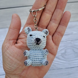 Horgolt mini medve kulcstartó - táska & tok - kulcstartó & táskadísz - kulcstartó - Meska.hu