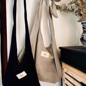 Tsuno bag - Crossbody lenvászon táska (rendelésre) - táska & tok - bevásárlás & shopper táska - shopper, textiltáska, szatyor - Meska.hu