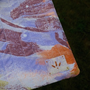 Quilted laptop tartó vintage textilből  - táska & tok - laptoptáska, laptop hátizsák - Meska.hu