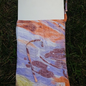 Quilted laptop tartó vintage textilből  - táska & tok - laptoptáska, laptop hátizsák - Meska.hu