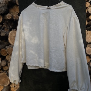 Bő ujjú blúz pamutvászonból  - ruha & divat - női ruha - blúz - Meska.hu