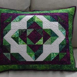 Lótuszvirág patchwork díszpárnahuzat - otthon & életmód - lakástextil - párna & párnahuzat - Meska.hu