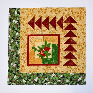 Karácsonyi asztalközép, Karácsony, Karácsonyi lakásdekoráció, Ünnepi asztaldekoráció, Patchwork, foltvarrás, Varrás, MESKA