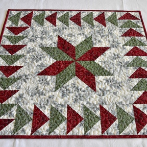 Az Ünnep Csillaga, Karácsony, Karácsonyi lakásdekoráció, Ünnepi asztaldekoráció, Varrás, Patchwork, foltvarrás, MESKA