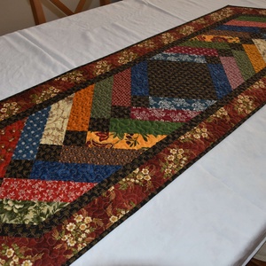 Fonott mintás patchwork terítő, Otthon & Életmód, Konyhafelszerelés, tálalás, Tálalás, Terítő, Patchwork, foltvarrás, Varrás, MESKA