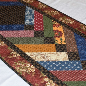 Fonott mintás patchwork terítő - otthon & életmód - konyhafelszerelés, tálalás - tálalás - terítő - Meska.hu