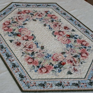 Tavaszi rózsák, Otthon & Életmód, Konyhafelszerelés, tálalás, Tálalás, Terítő, Patchwork, foltvarrás, Varrás, MESKA
