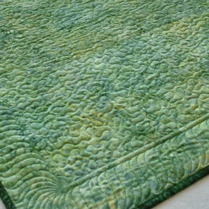 Zöld batik futó - otthon & életmód - konyhafelszerelés, tálalás - tálalás - terítő - Meska.hu