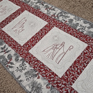 Betlehem (bordó - ezüst) szett - otthon & életmód - konyhafelszerelés, tálalás - tálalás - terítő - Meska.hu