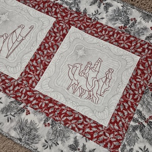 Betlehem (bordó - ezüst) szett - otthon & életmód - konyhafelszerelés, tálalás - tálalás - terítő - Meska.hu