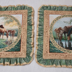 Lovak párnahuzat pár - 40x40cm párnákra - otthon & életmód - lakástextil - párna & párnahuzat - Meska.hu