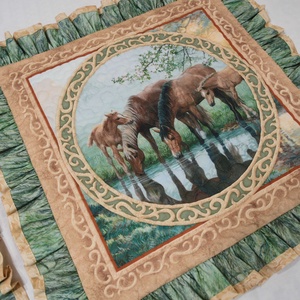 Lovak párnahuzat pár - 40x40cm párnákra - otthon & életmód - lakástextil - párna & párnahuzat - Meska.hu