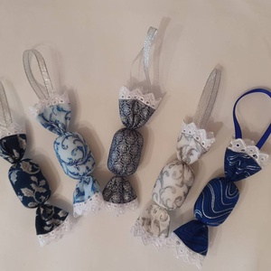 Szaloncukor szett - kék - ezüst, Karácsony, Karácsonyi lakásdekoráció, Karácsonyfadíszek, , MESKA