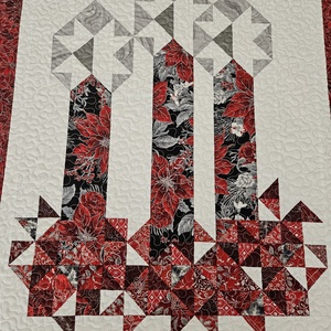 Adventi koszorú - bordó - ezüst fali kép, Karácsony, Adventi díszek, Adventi koszorú, Patchwork, foltvarrás, Varrás, MESKA