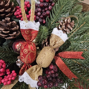 Szaloncukor szett - bordó - arany - Meska.hu