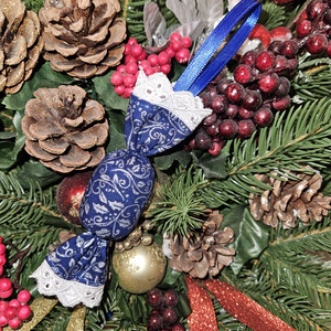 Szaloncukor szett - kék-ezüst - karácsony - karácsonyi lakásdekoráció - karácsonyfadíszek - Meska.hu