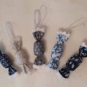 Szaloncukor szett- kék-ezüst - Meska.hu