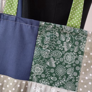Patchwork bevásárló vászon táska - táska & tok - bevásárlás & shopper táska - shopper, textiltáska, szatyor - Meska.hu