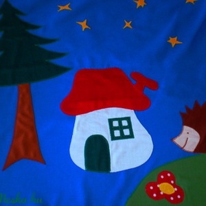 RENDELHETŐ!!!Sajátmesés királykék falvédő nemcsak Éjszakai Baglyoknak... - baba - mama - babaszoba dekoráció - falvédő gyerekszobába - Meska.hu