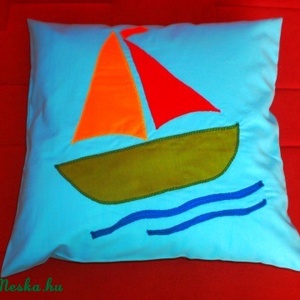 Vitorláshajós párnácskák - baba - mama - babaszoba dekoráció - gyerek díszpárna - Meska.hu