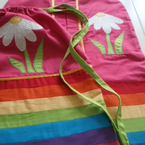 Szivárvány ovizsák és tornazsák margaréta jellel, Játék & Sport, Ovis felszerelés, Ovis szett, Patchwork, foltvarrás, Varrás, MESKA