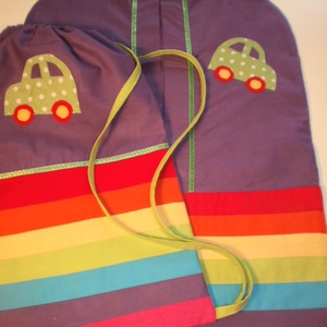 RENDELHETŐ!!! Ikrek hava...Rajzzsebes szivárványos ovizsák-szettek - játék & sport - ovis felszerelés - ovis szett - Meska.hu