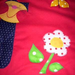 RENDELHETŐ!!! Piros pöttyös cicás ágytakaró  -  - Meska.hu