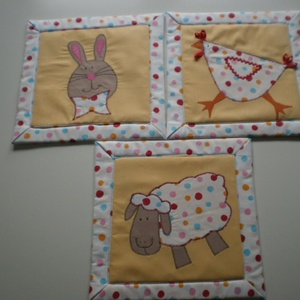 RENDELHETŐ!!! Szappanbuborék... állatkás textilképek  - baba - mama - babaszoba-dekoráció - babaszoba kép - Meska.hu