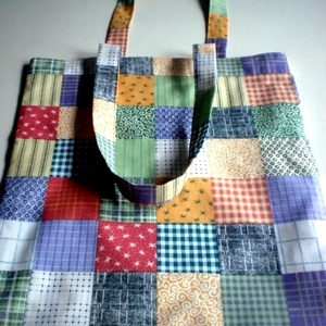 Pasztellben... patchwork mintás pamutvászon szatyor  -  - Meska.hu