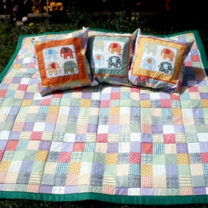 Pasztellben... patchwork mintás pamutvászon szatyor  -  - Meska.hu