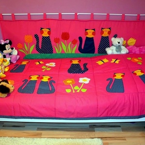 Mi újság, cicamica? (1965) Pöttyös cicás ágytakaró és falvédő- megrendelésre! - Meska.hu