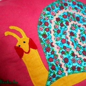  Pink virágos csiga-bigás párnácska - Meska.hu