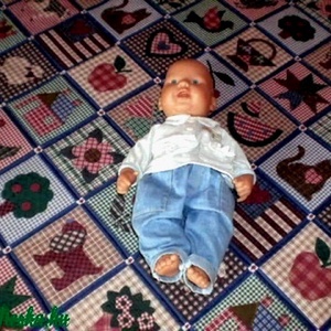 Patchwork mintás játszószőnyegszőnyeg ajándék csörgős textil babakockával! - játék & sport - 3 éves kor alattiaknak - játszószőnyeg - Meska.hu