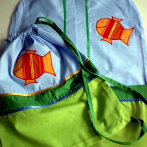 Halacskás  oviszsák szett  - játék & sport - ovis felszerelés - ovis szett - Meska.hu