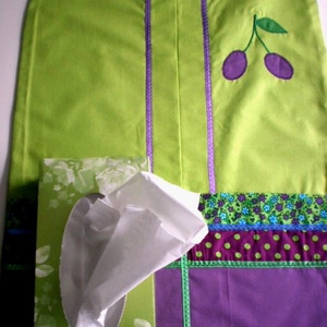 Pisztáciazöld/lila ovizsák és tornazsák szilva jellel - játék & sport - ovis felszerelés - ovis szett - Meska.hu