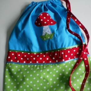  Pisztácia - királykék - türkiz ovizsák szett gomba jellel - játék & sport - ovis felszerelés - ovis szett - Meska.hu