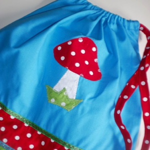  Pisztácia - királykék - türkiz ovizsák szett gomba jellel - játék & sport - ovis felszerelés - ovis szett - Meska.hu