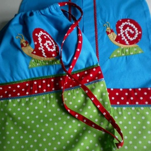 Pisztácia - királykék - türkiz ovizsák szett csiga-biga jellel, Játék & Sport, Ovis felszerelés, Ovis szett, Patchwork, foltvarrás, Varrás, MESKA