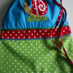 Pisztácia - királykék - türkiz ovizsák szett csiga-biga jellel - játék & sport - ovis felszerelés - ovis szett - Meska.hu