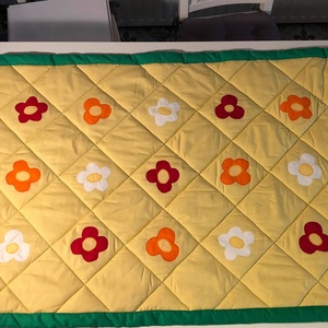 Rendelhető!!! Vaníliasárga virágos ágytakaró  - otthon & életmód - lakástextil - ágytakaró - Meska.hu