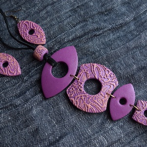 Narancs-barna lógós szett - ékszer - ékszerszett - Meska.hu