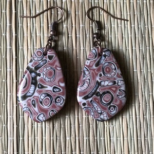 �Batikolt fülbevalók - ékszer - fülbevaló - lógó fülbevaló - Meska.hu