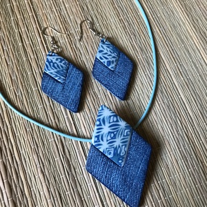 �Denim szett - ékszer - ékszerszett - Meska.hu